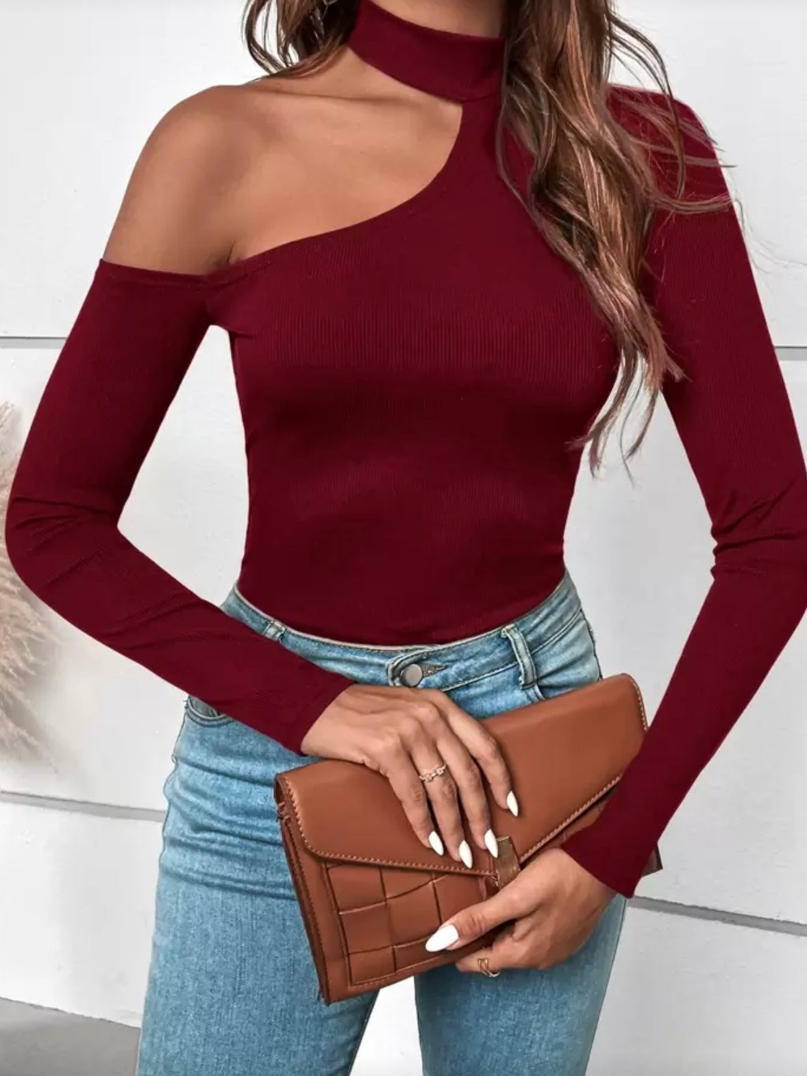 Maglia Crop Wine