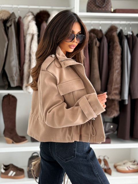 Cappotto scamosciato Beije