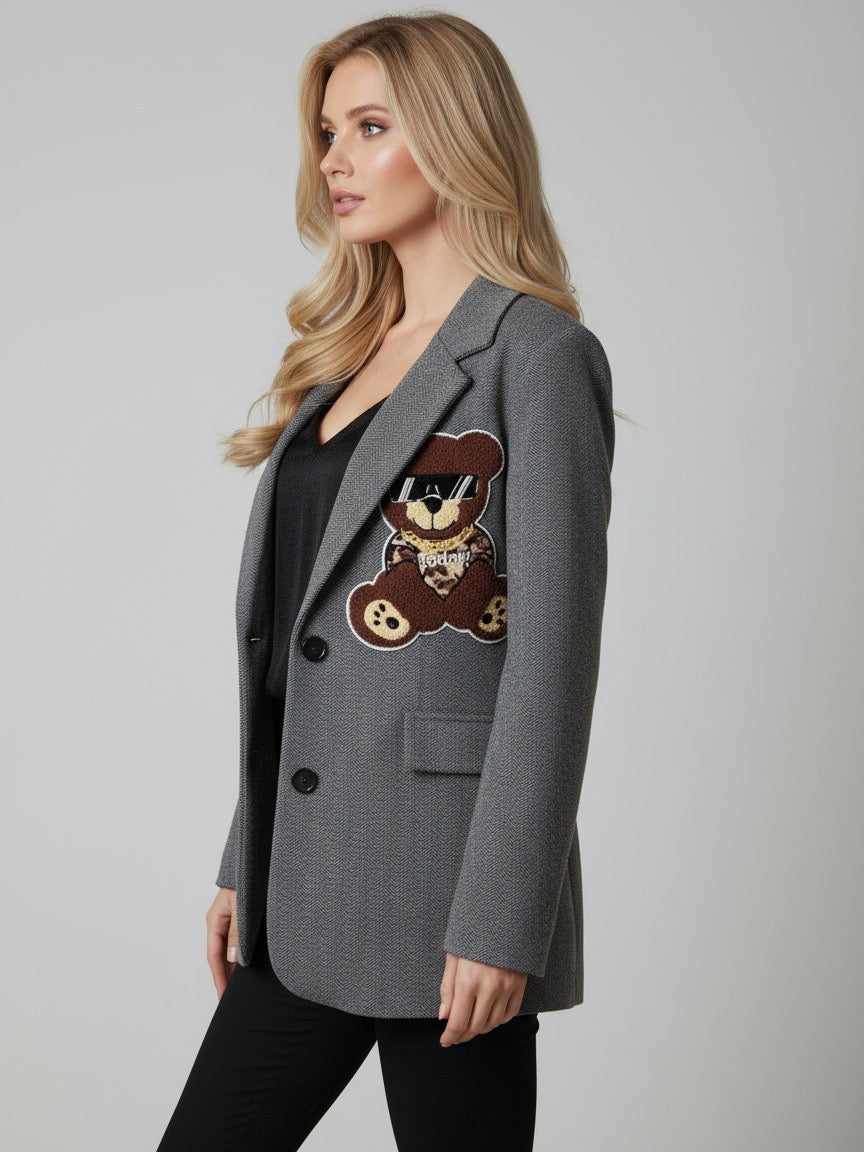 Giacca Teddy Grey