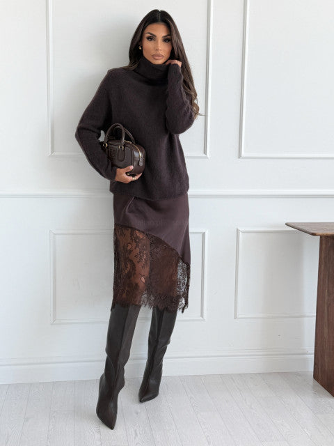 Abito Satinato Brown