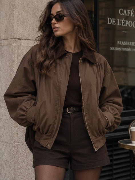 Cappotto Jersey Brown