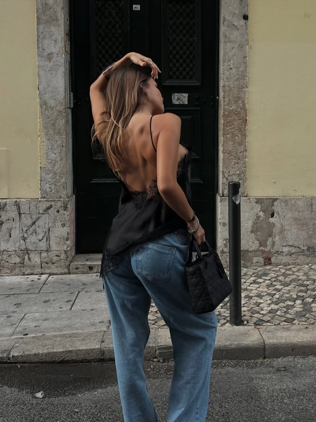 Top Satinato Black