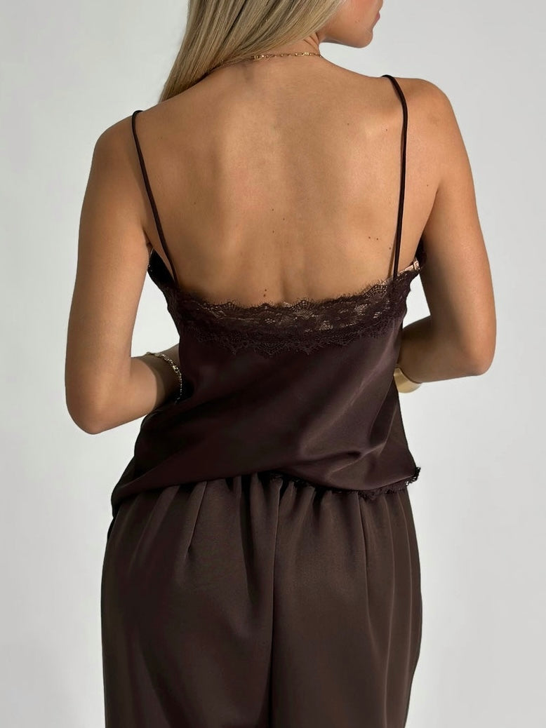 Top Satinato Brown
