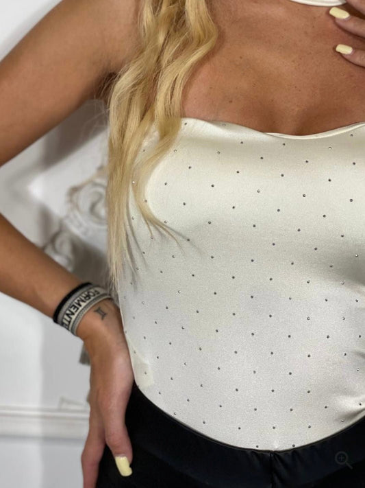 Body Collarino Beige - body donna - DivaModaMilano