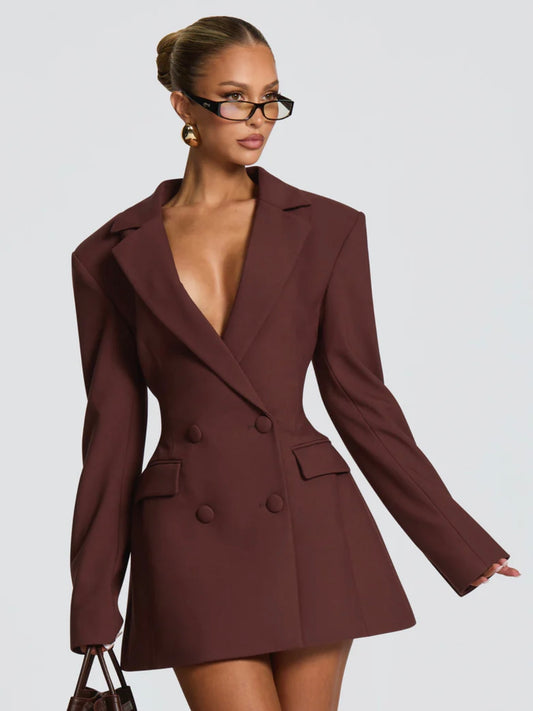 Abito Blazer Brown, dettaglio del design