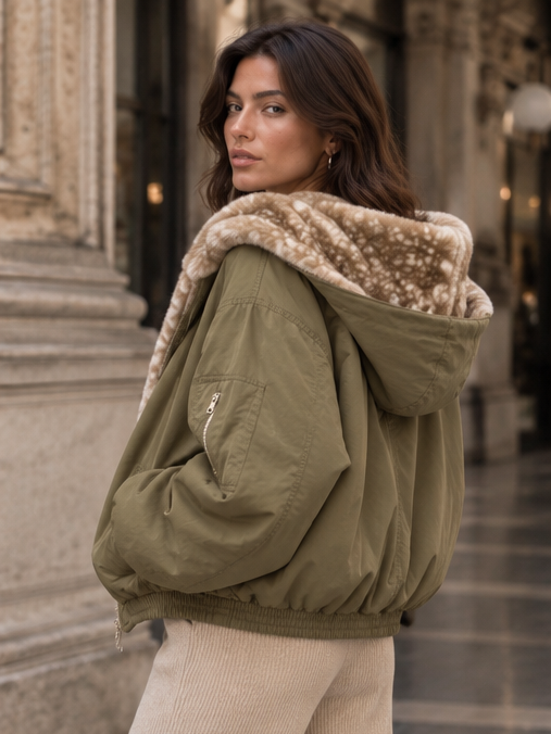 Cappotto Britney Green, dettaglio del design