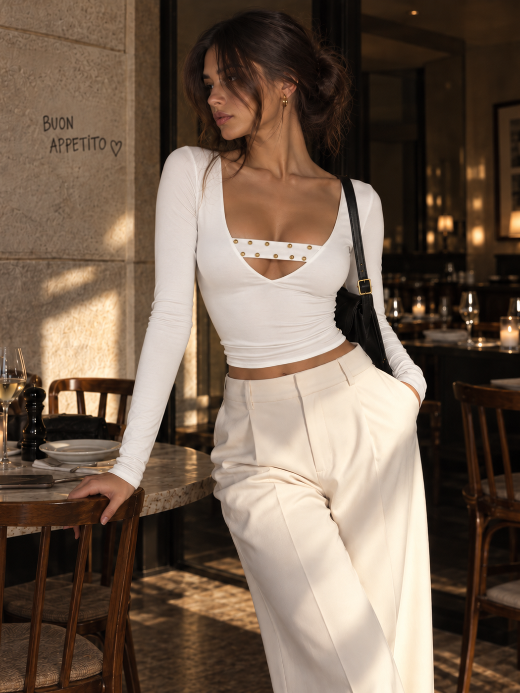 Maglia Maddy White, vista del modello