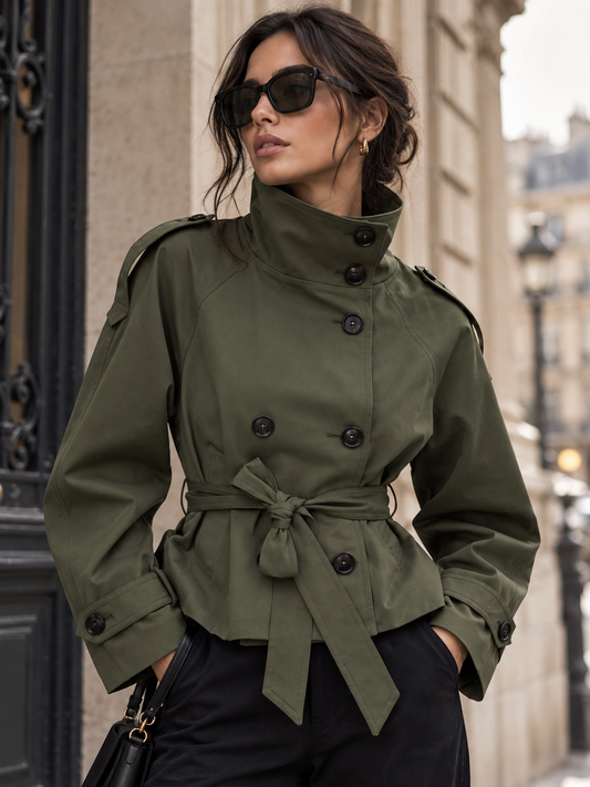 Trench Celine Green, dettaglio del design