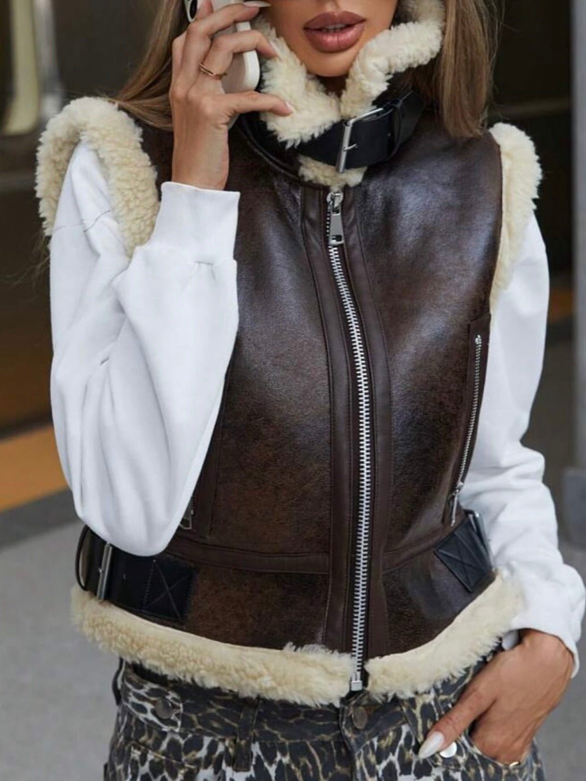 Gilet Montone Brown - cappotto donna - DivaModaMilano