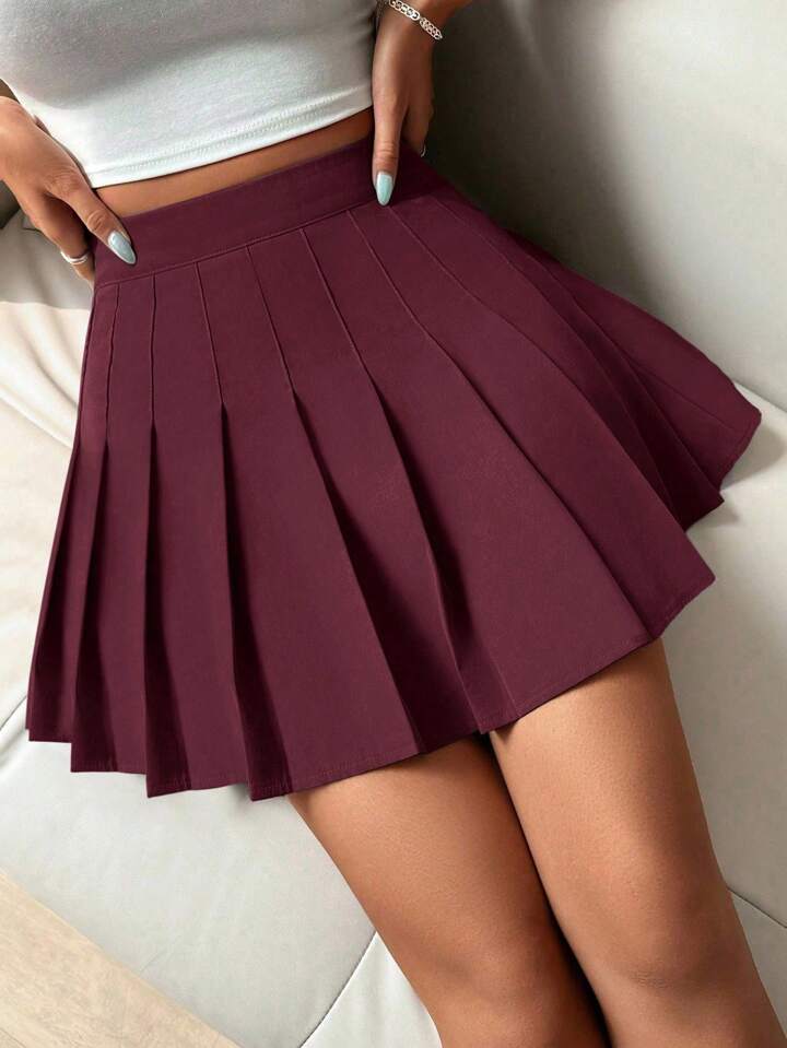 Gonna Pieghe Wine - shorts donna - DivaModaMilano