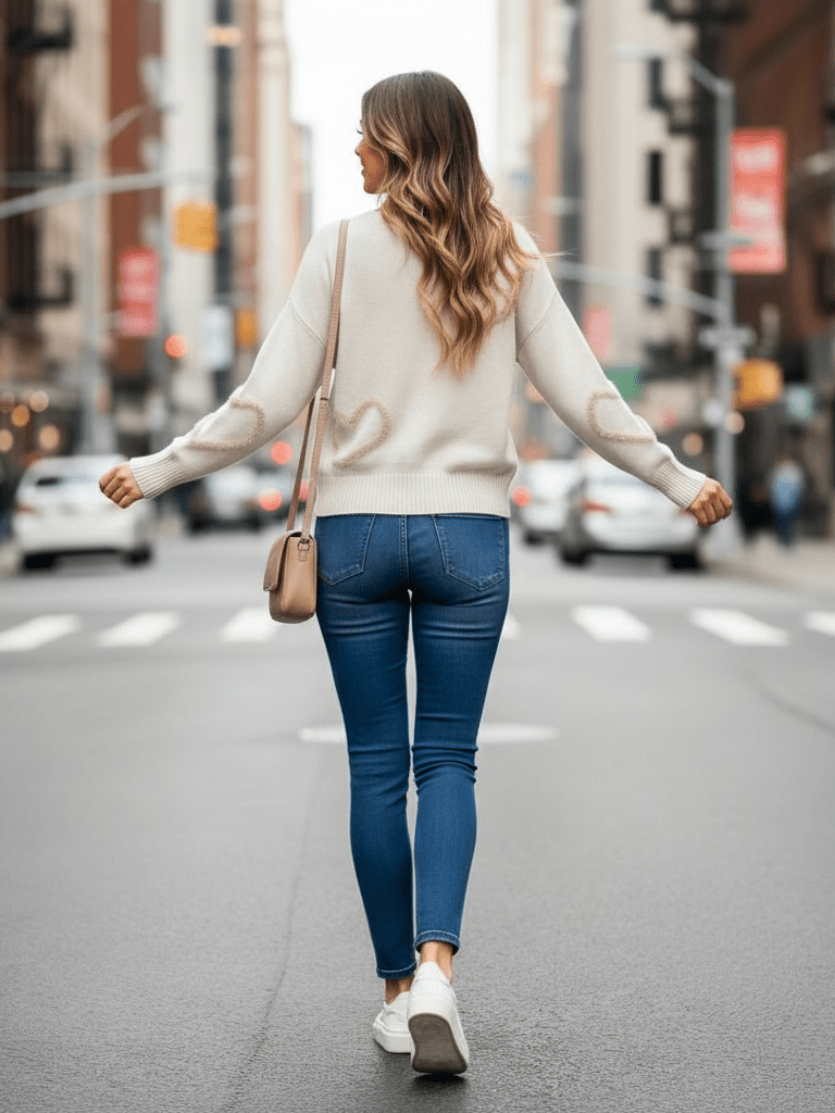 Maglione Cuore Beige - maglione donna - DivaModaMilano