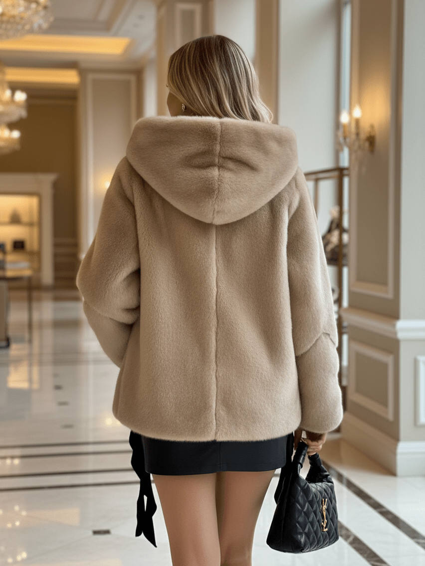 Pelliccia Soft Beige - cappotto donna - DivaModaMilano