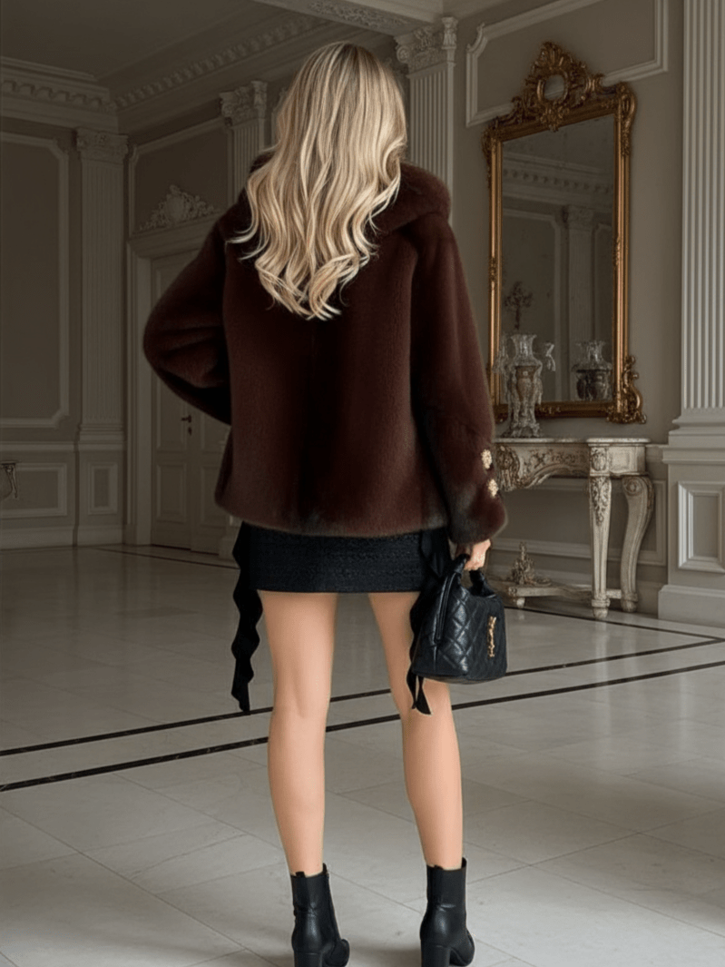 Pelliccia Soft Brown - cappotto donna - DivaModaMilano