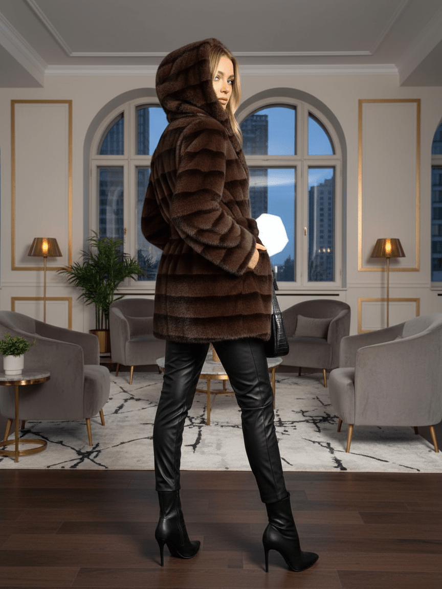 Pelliccia Teddy Brown - cappotto donna - DivaModaMilano