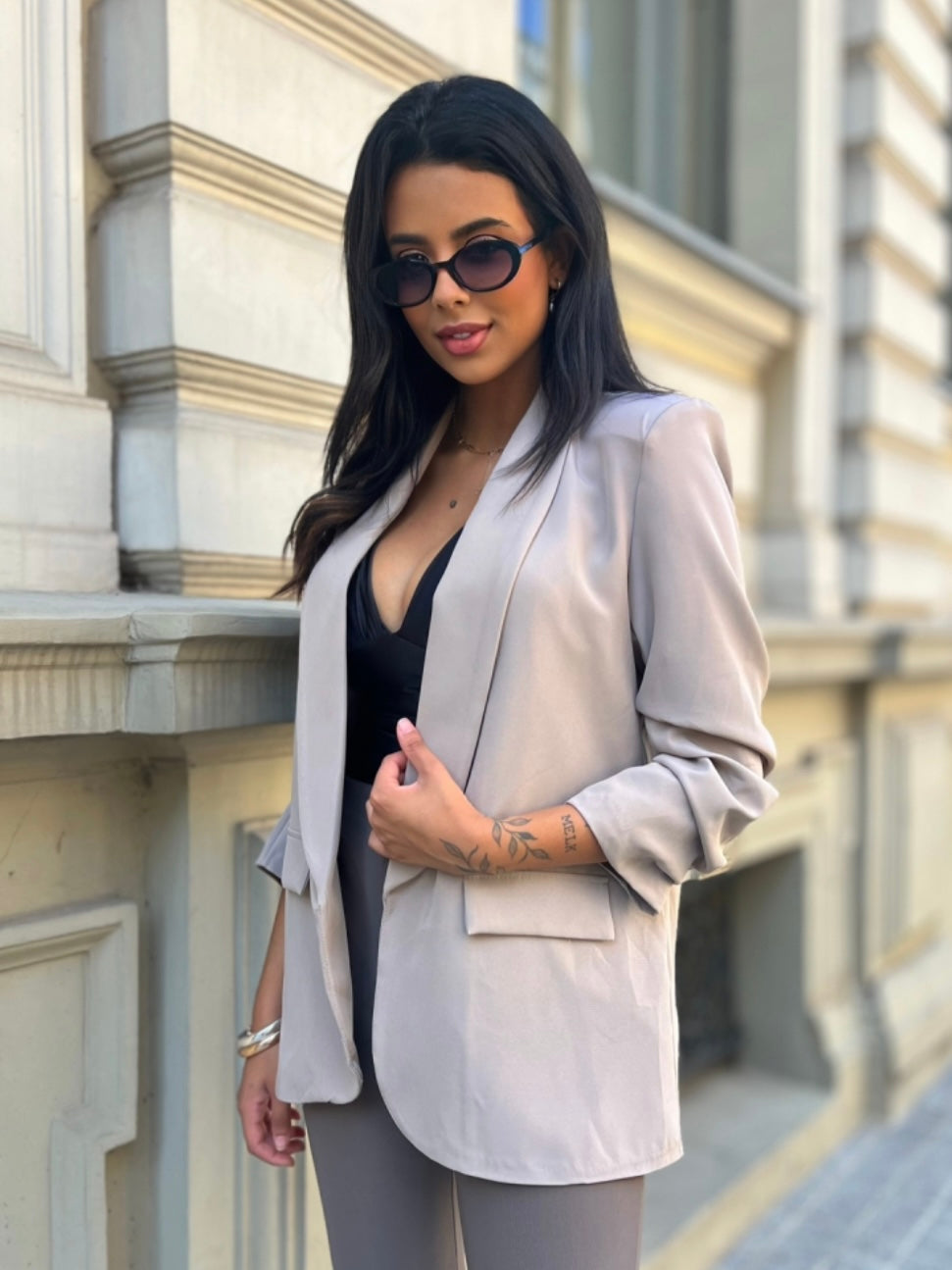 Giacca Basic Grigio Perla