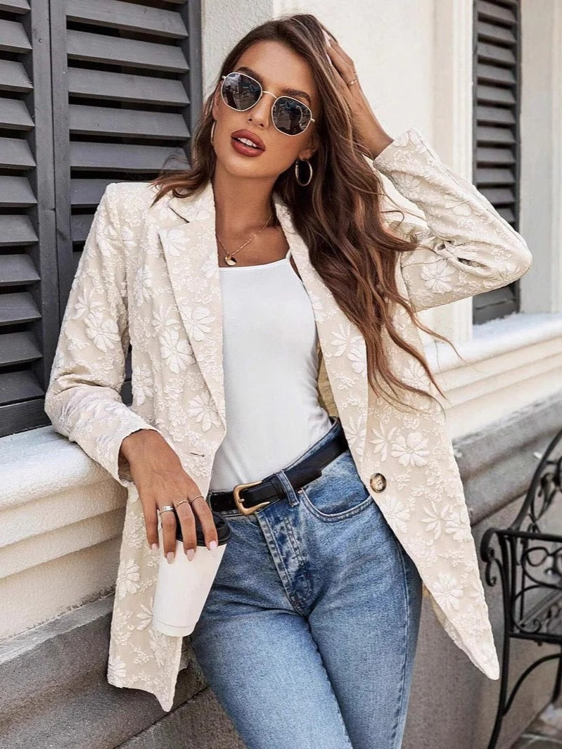 Giacca Flowers Cream