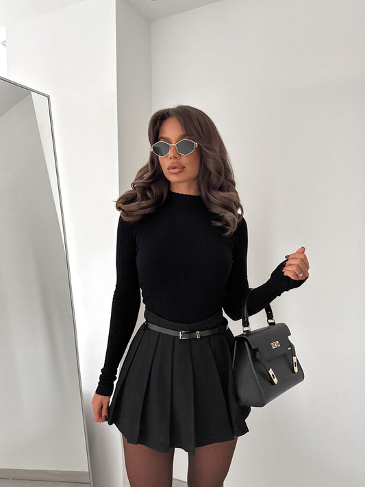 Maglia costine Black