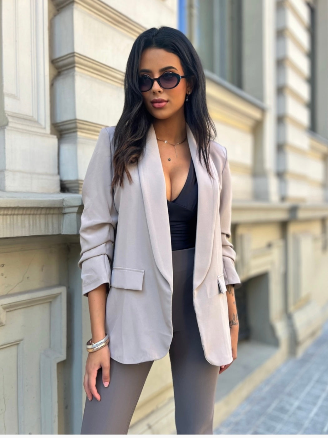 Giacca Basic Grigio Perla