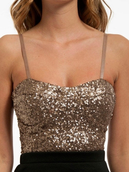 Top Paillettes Gold