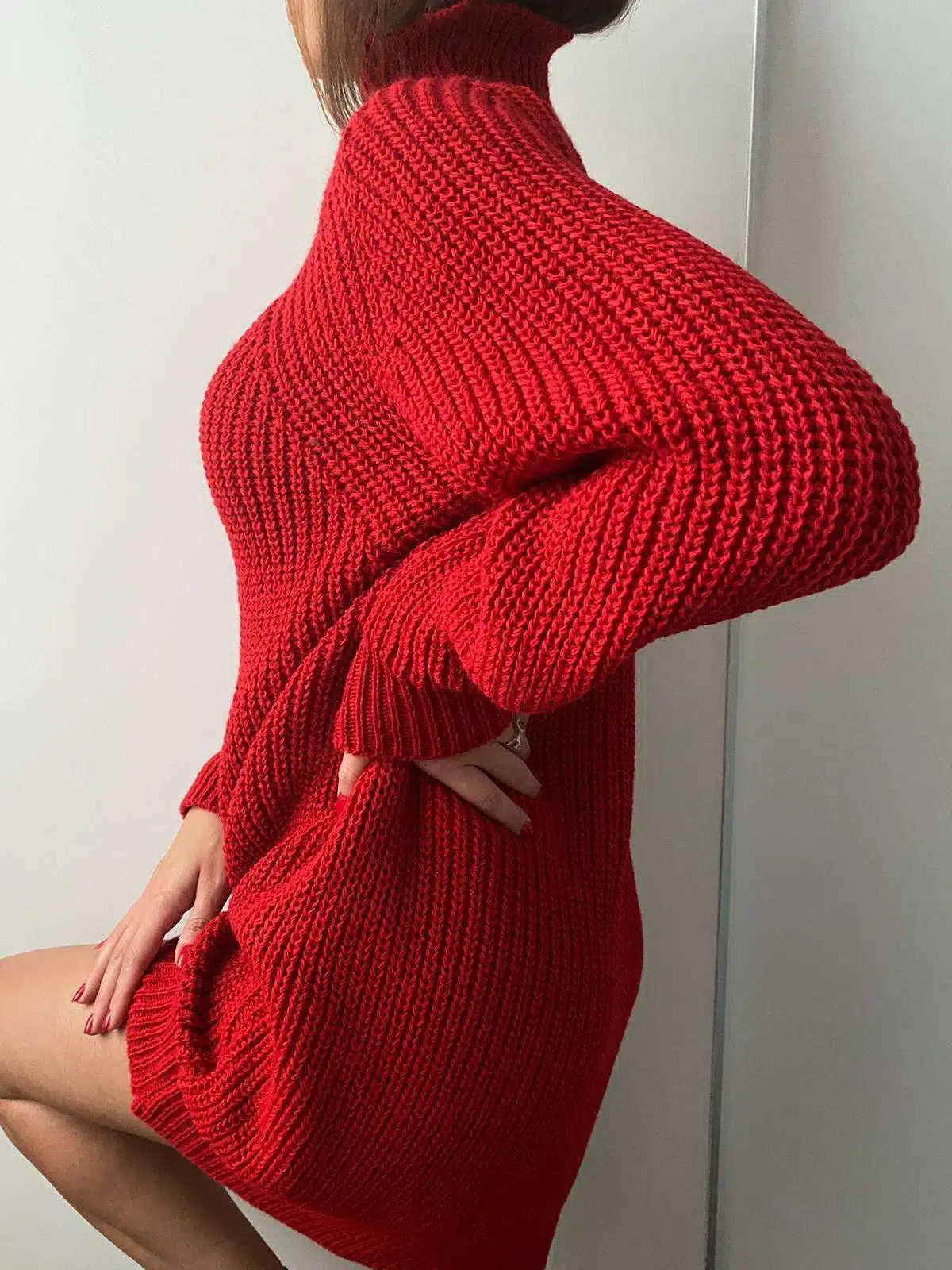 Abito Dolcevita Red