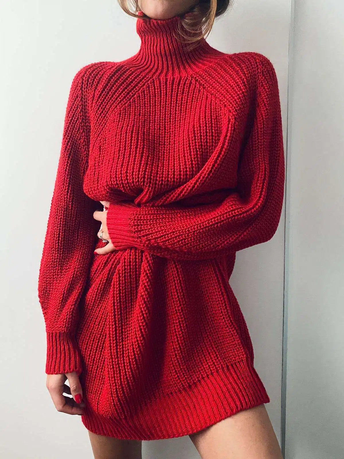 Abito Dolcevita Red