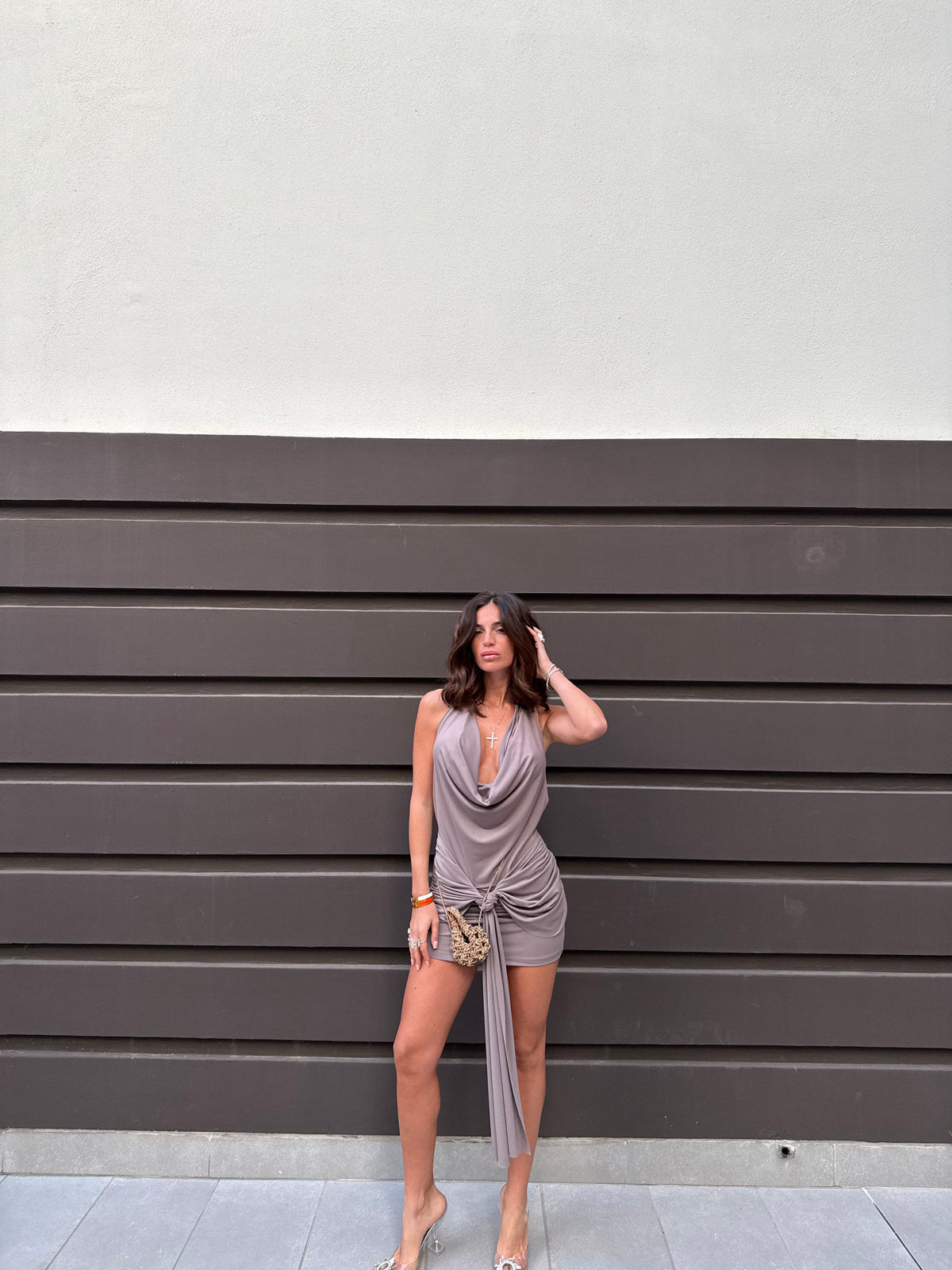 Abitino Aisha Grey - abito donna - DivaModaMilano