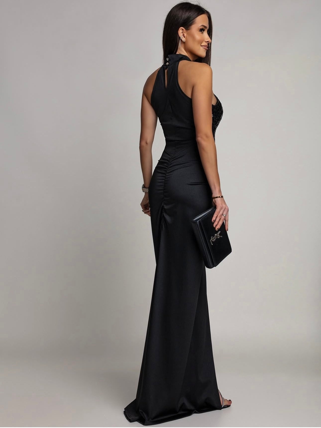 Abito Bloom Paillettes Black - abito donna - DivaModaMilano