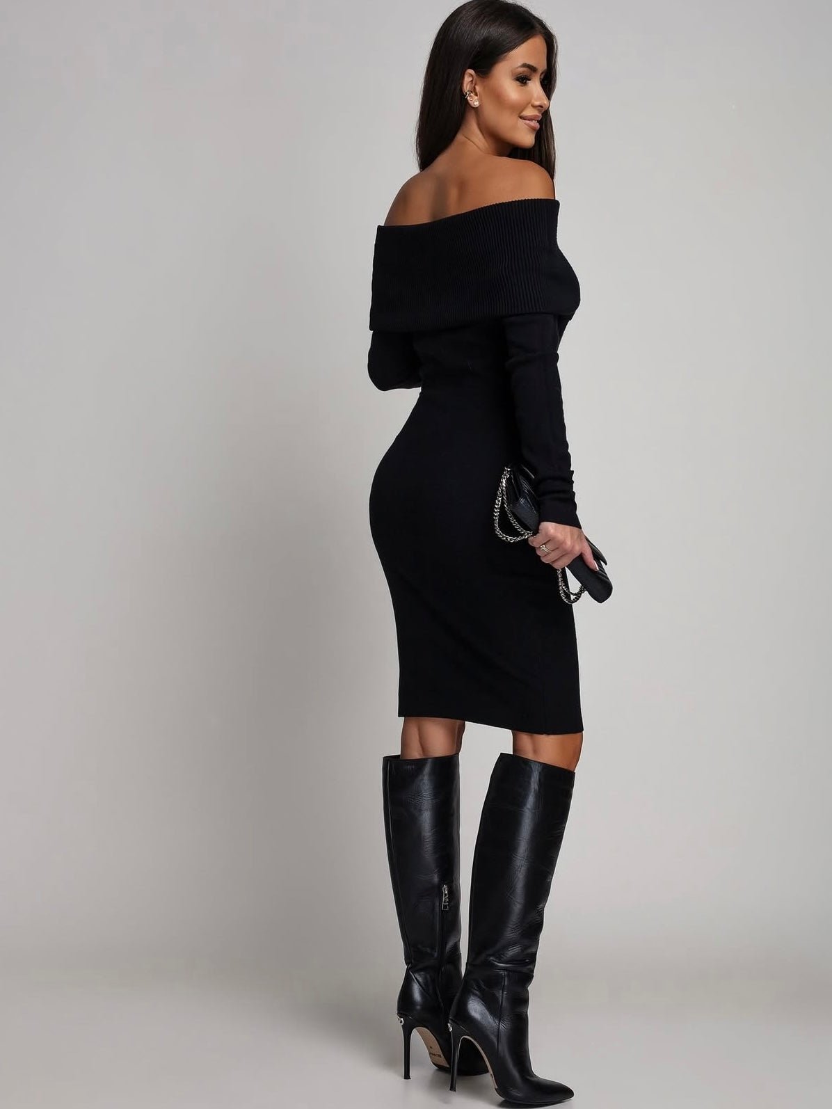 Abito Boat Black - abito maglia donna - DivaModaMilano