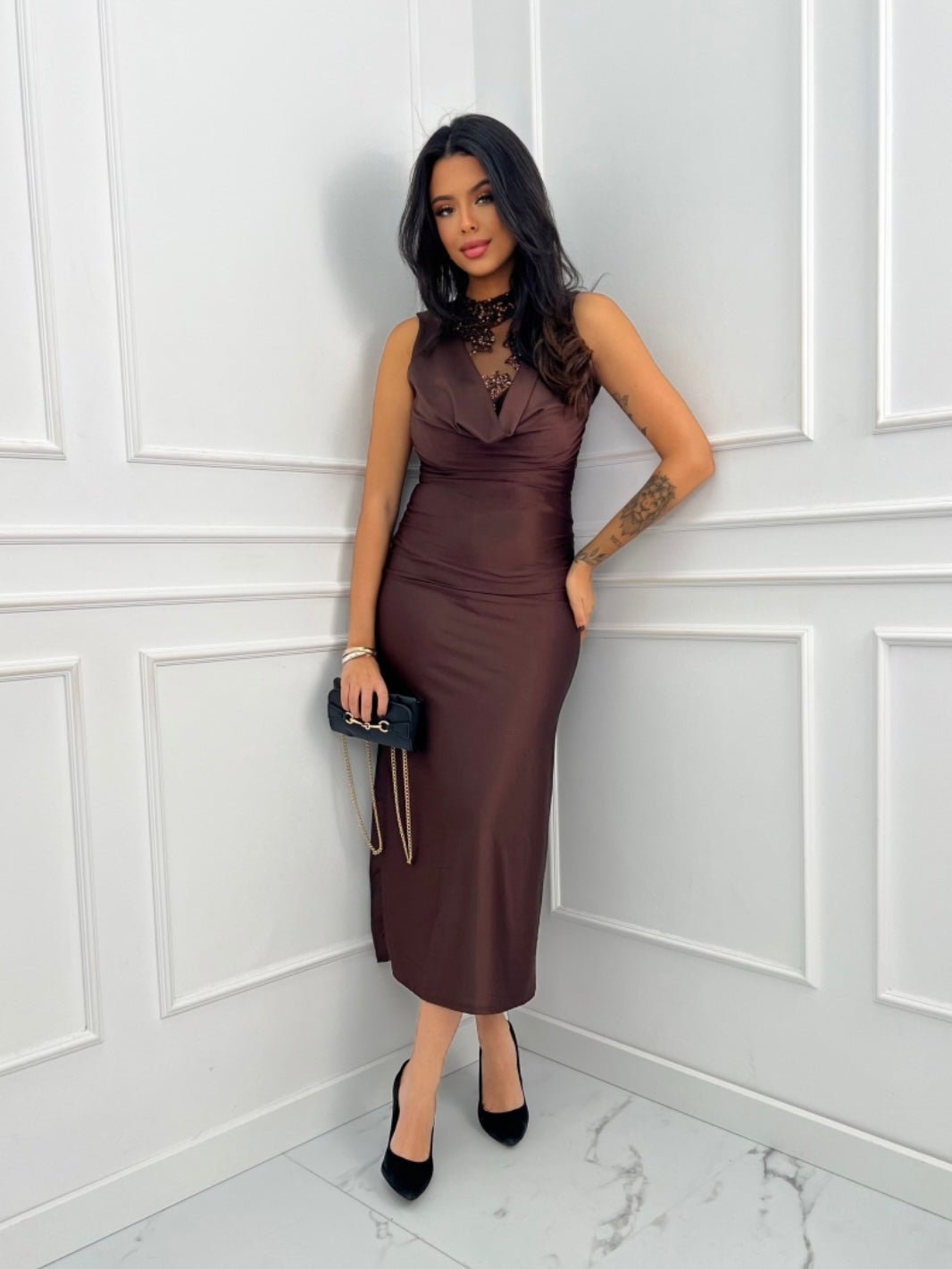 Abito Cherry Brown - abito donna - DivaModaMilano