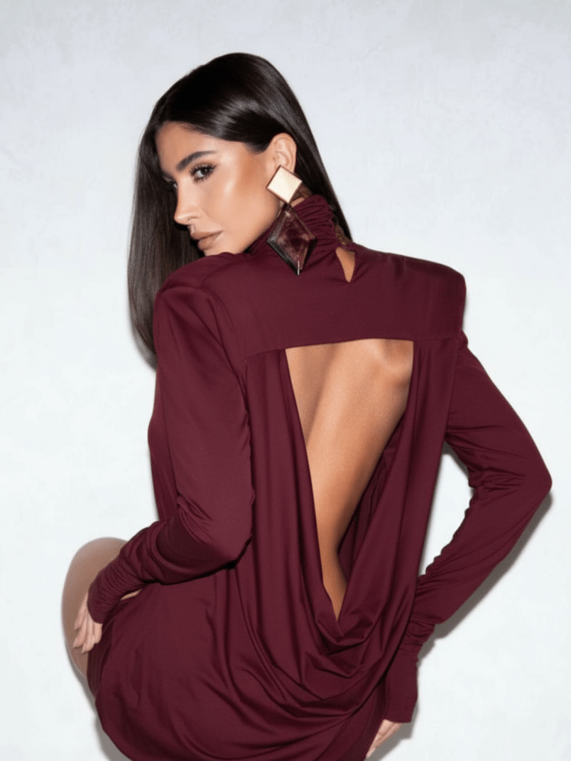 Abito Chic Wine - abito donna - DivaModaMilano