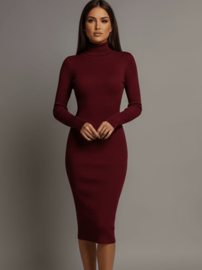 Abito Cool Wine - abito maglia donna - DivaModaMilano