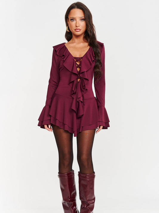 Abito Lara Wine - abito donna - DivaModaMilano