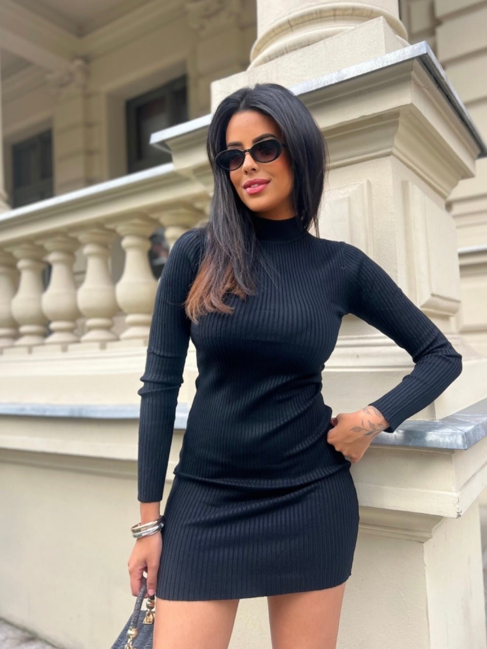 Abito Maglia Black - abito maglia donna - DivaModaMilano