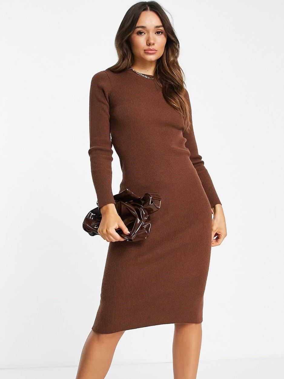 Abito Pimkie Brown - abito maglia donna - DivaModaMilano