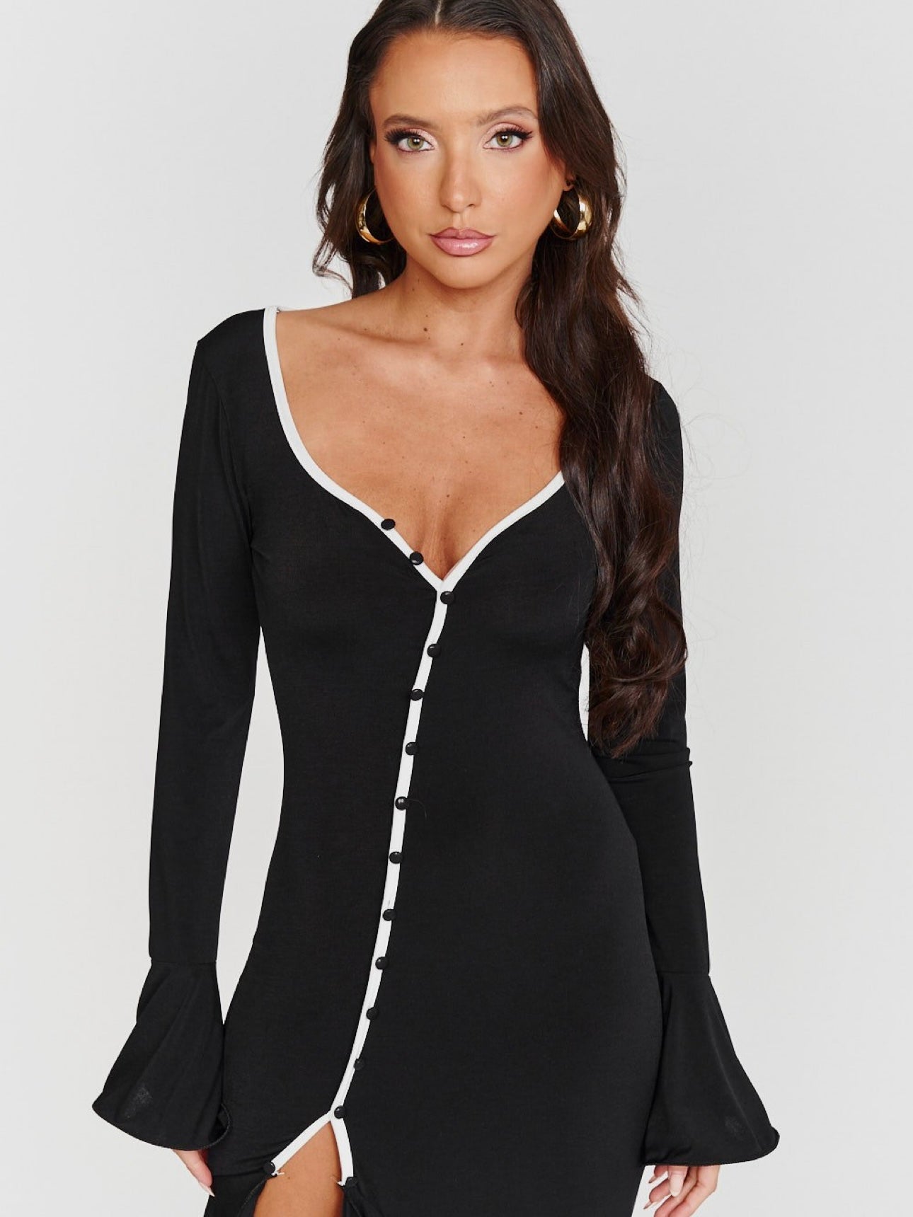 Abito Volant BlackW - abito donna - DivaModaMilano