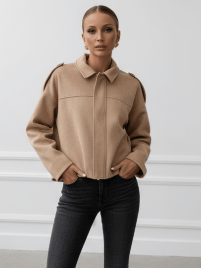 Bomber Maya Beige - cappotto donna - DivaModaMilano