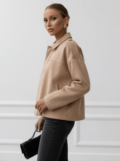 Bomber Maya Beige - cappotto donna - DivaModaMilano