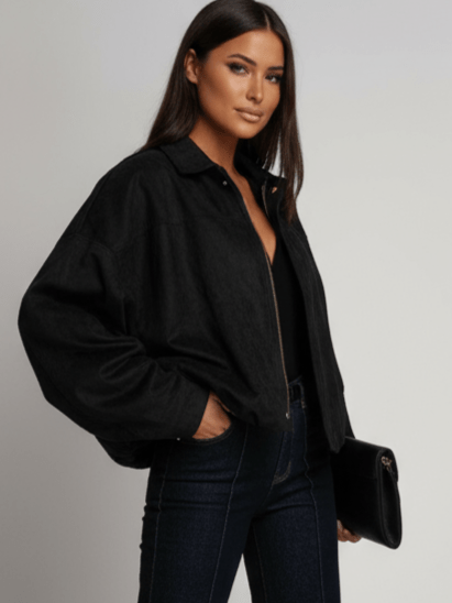 Bomber Maya Black - cappotto donna - DivaModaMilano