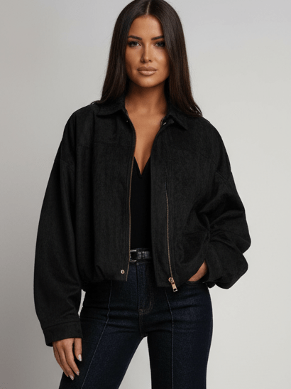 Bomber Maya Black - cappotto donna - DivaModaMilano