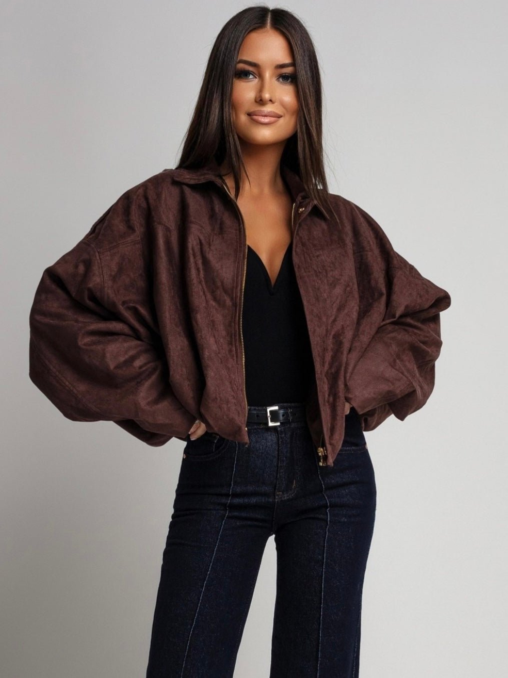 Bomber Maya Brown - cappotto donna - DivaModaMilano