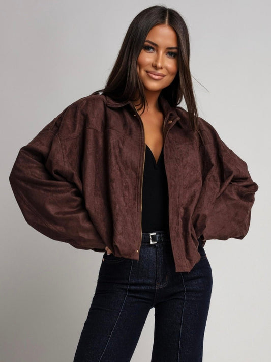 Bomber Maya Brown - cappotto donna - DivaModaMilano