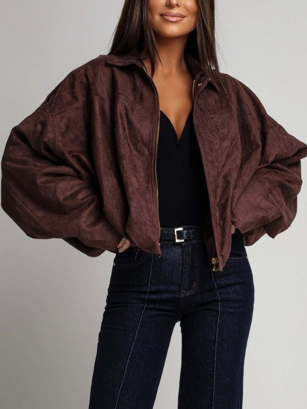 Bomber Maya Brown - cappotto donna - DivaModaMilano