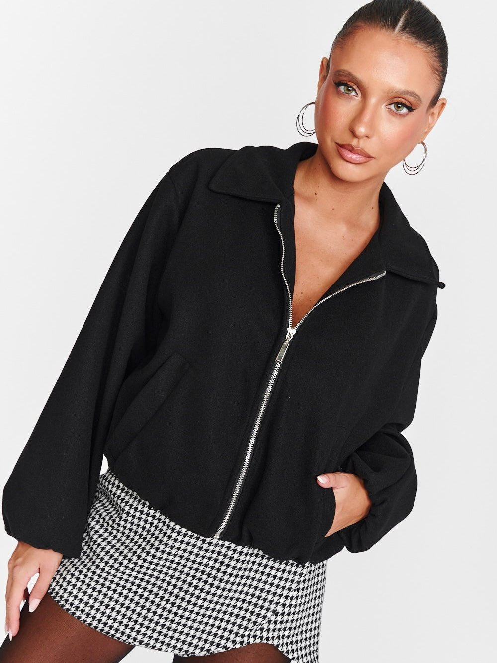 Bomber Sally Black - cappotto donna - DivaModaMilano