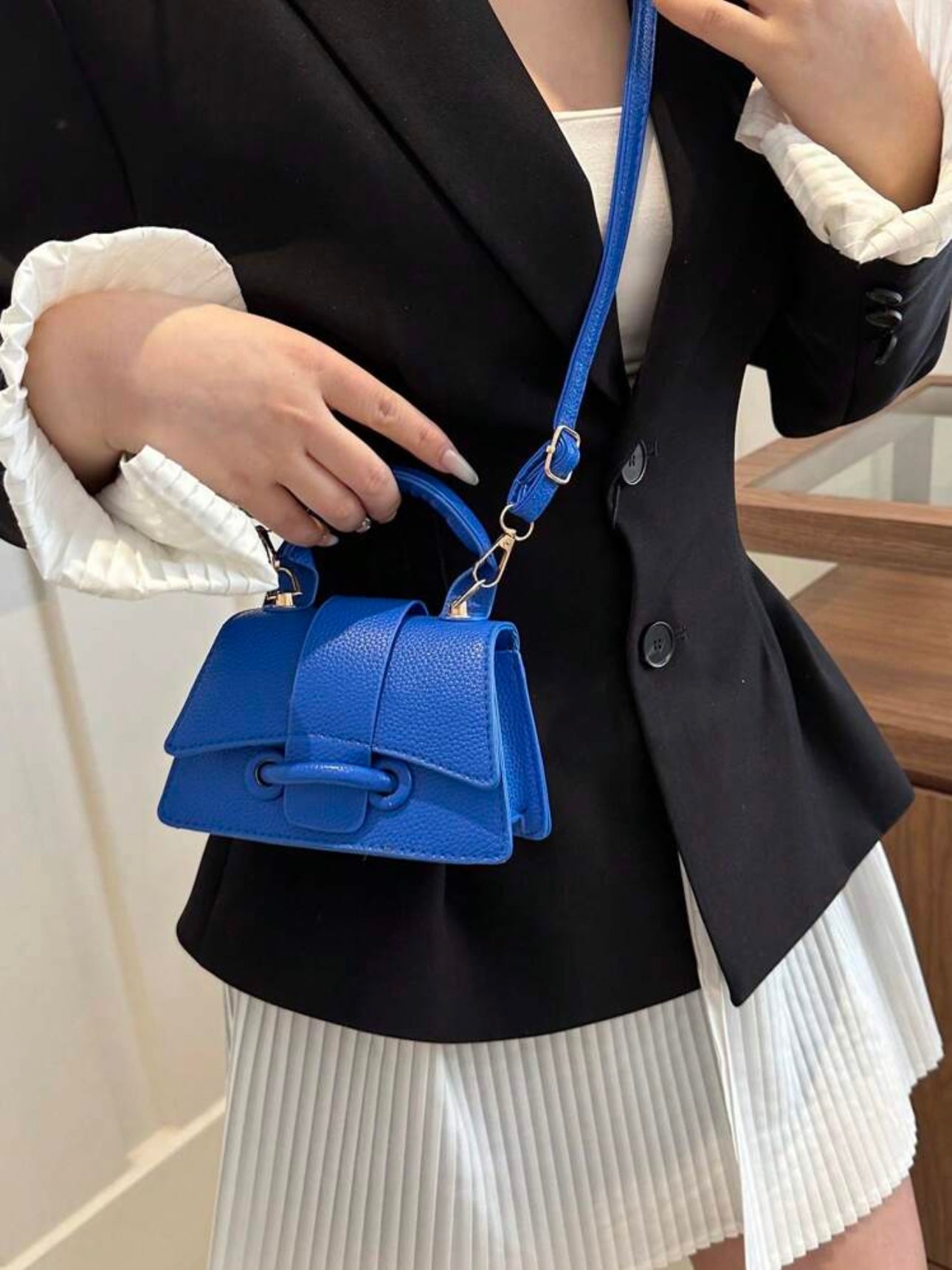 Borsa Kelly Blu - borsa donna - DivaModaMilano