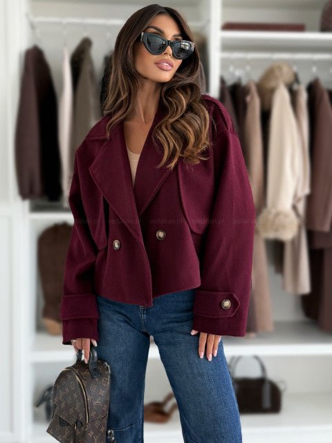 Cappotto Crop Wine - cappotto donna - DivaModaMilano