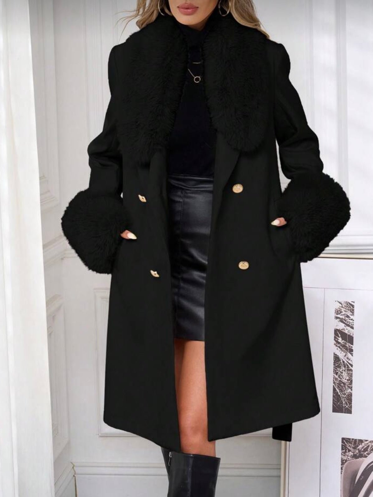 Cappotto Pelliccia Black - cappotto donna - DivaModaMilano