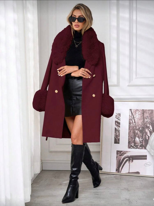 Cappotto Pelliccia Wine - cappotto donna - DivaModaMilano