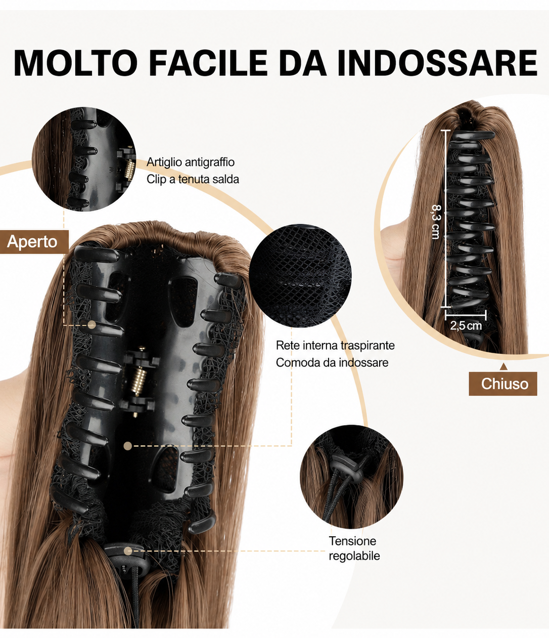 Extension Capelli Lisci Castani