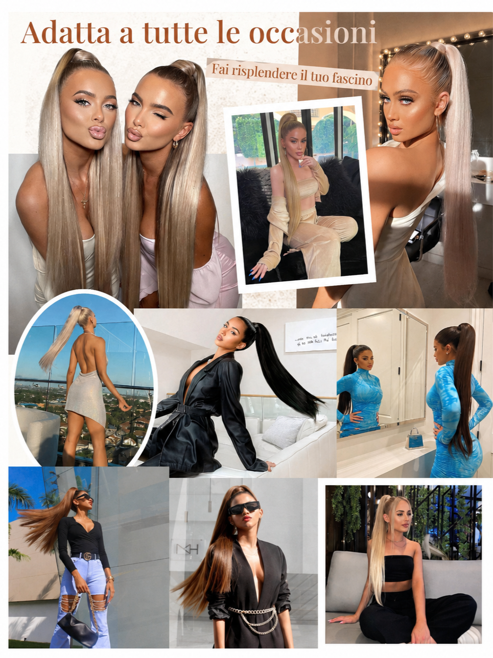 Extension Capelli Lisci Castani