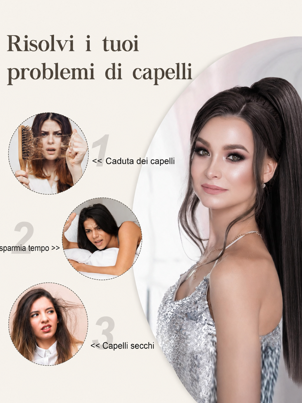 Extension Capelli Lisci Castani